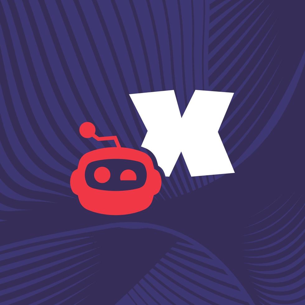 Logo des Roboteralphabets x vektor