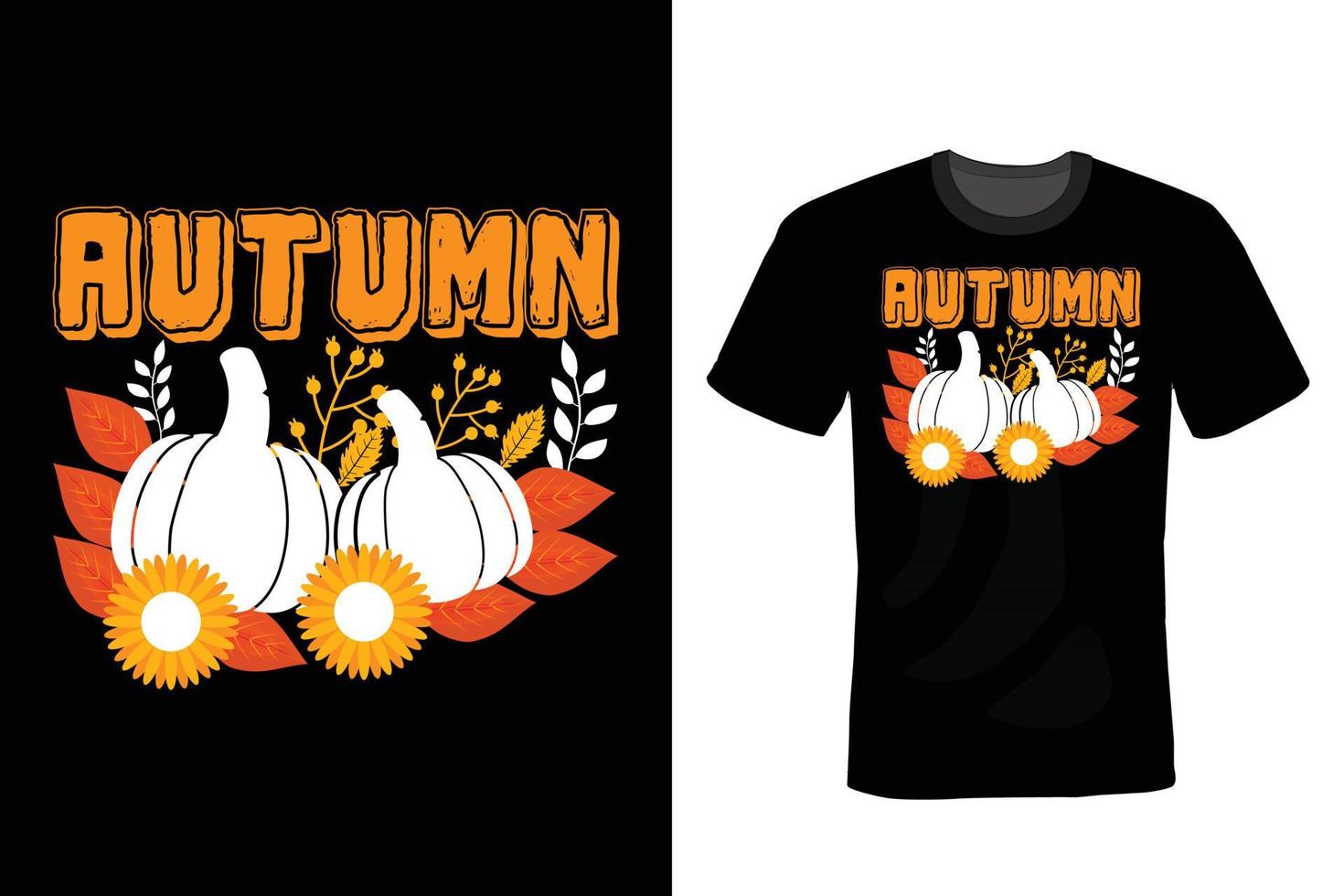 Herbst-T-Shirt-Design, Vintage, Typografie vektor