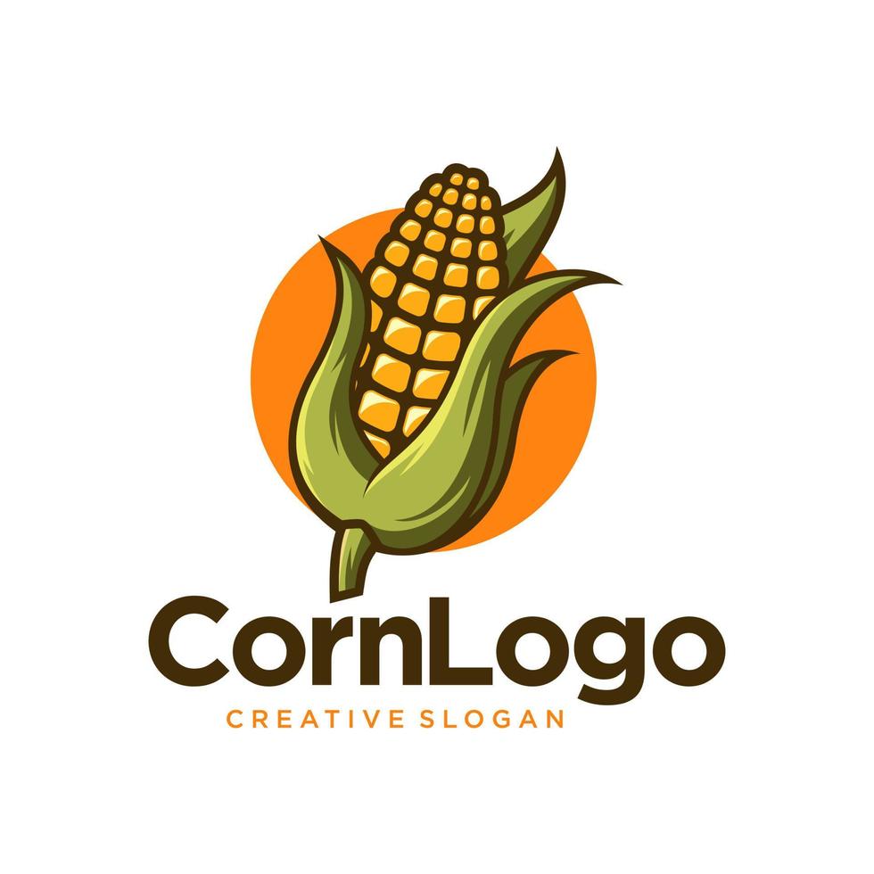 majs jordbruk logotyp design vektorillustration vektor