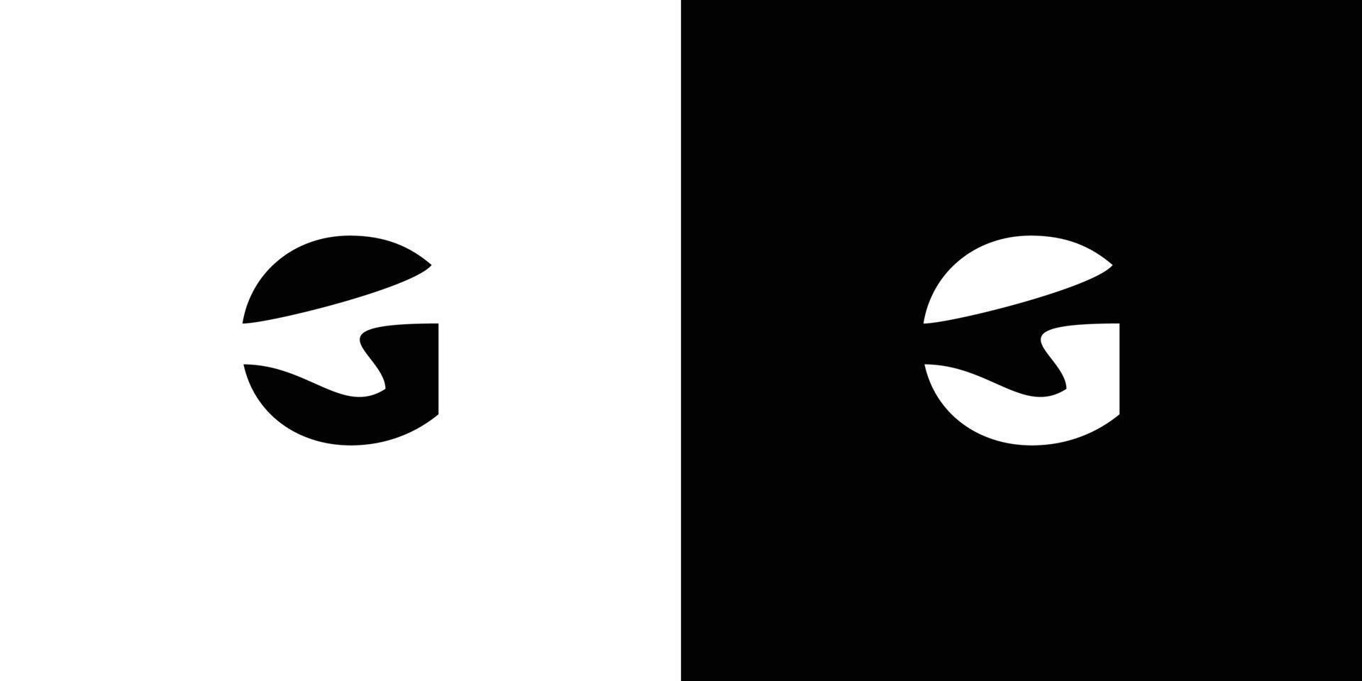 einzigartiges und attraktives anfangsbuchstabe-g-logo-design vektor