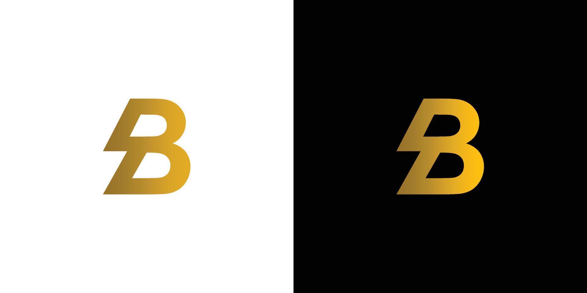 modern och elegant bokstav b initialer logotypdesign vektor