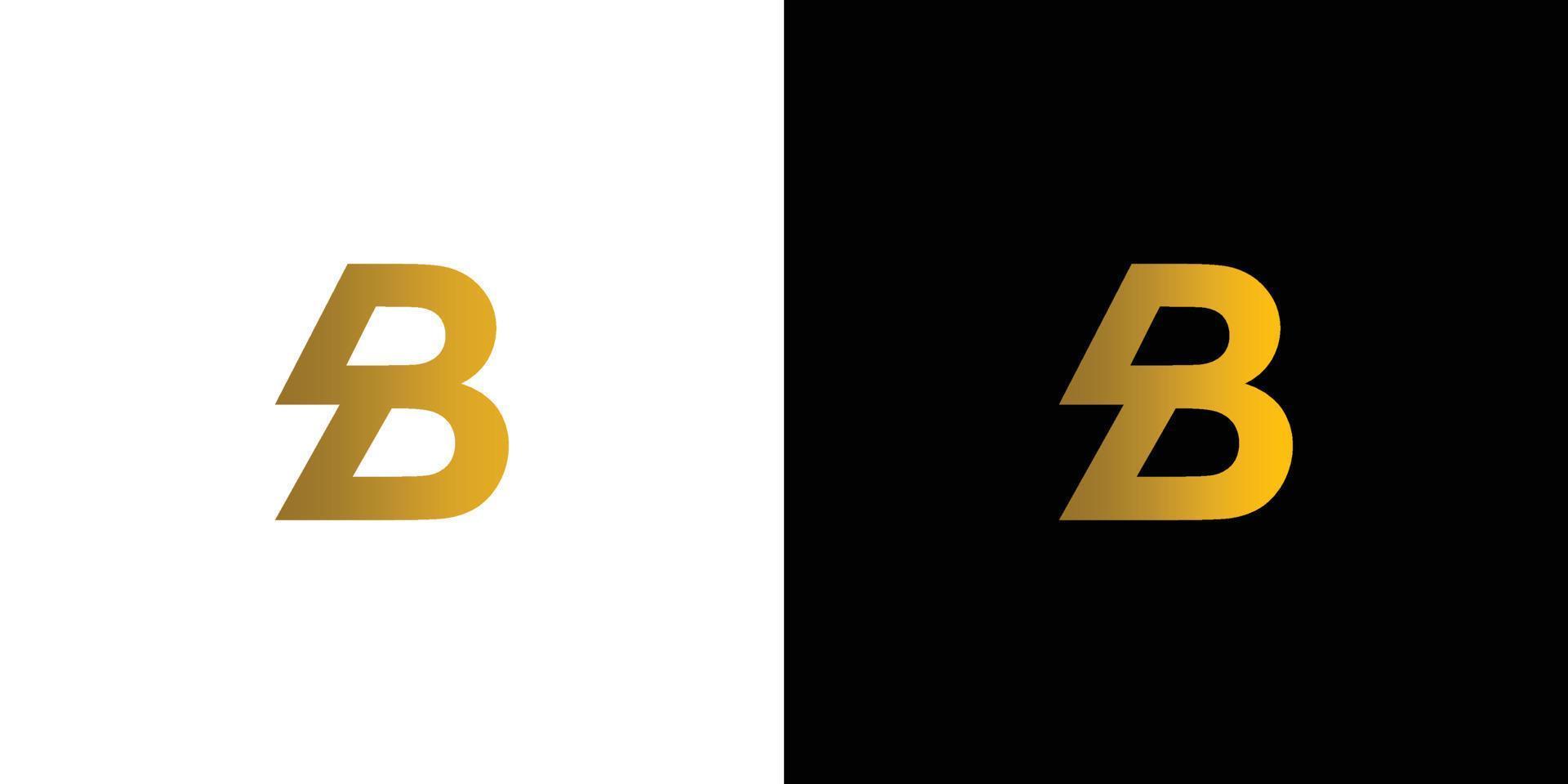 modernes und elegantes initialen-logo-design des buchstaben b vektor