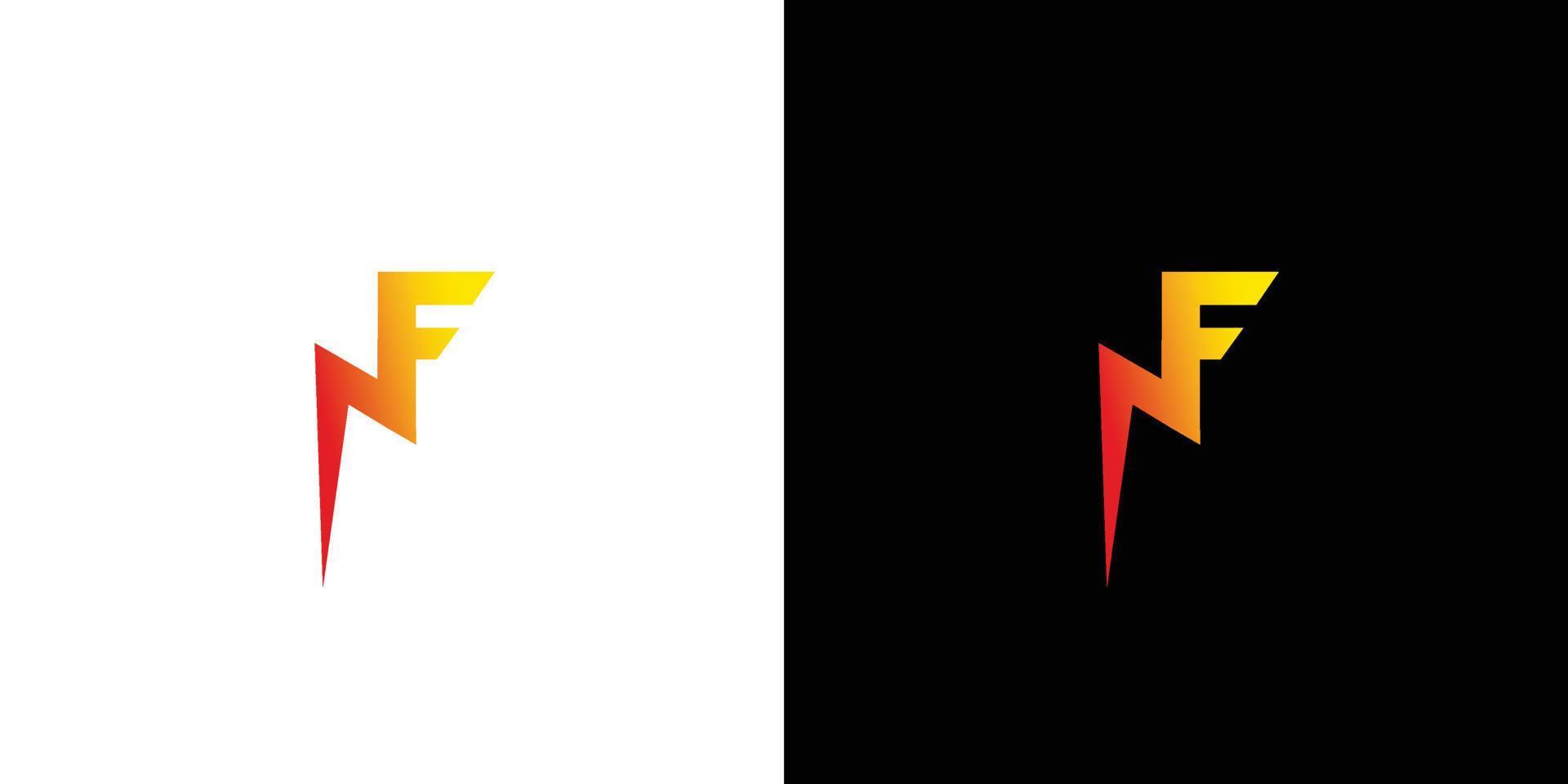 modern och sofistikerad logotypdesign för nf-bokstavsinitialer vektor