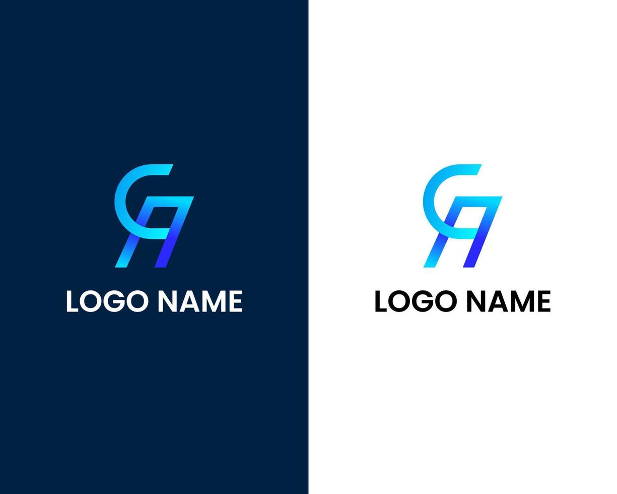 buchstabe g und o moderne logo-design-vorlage vektor