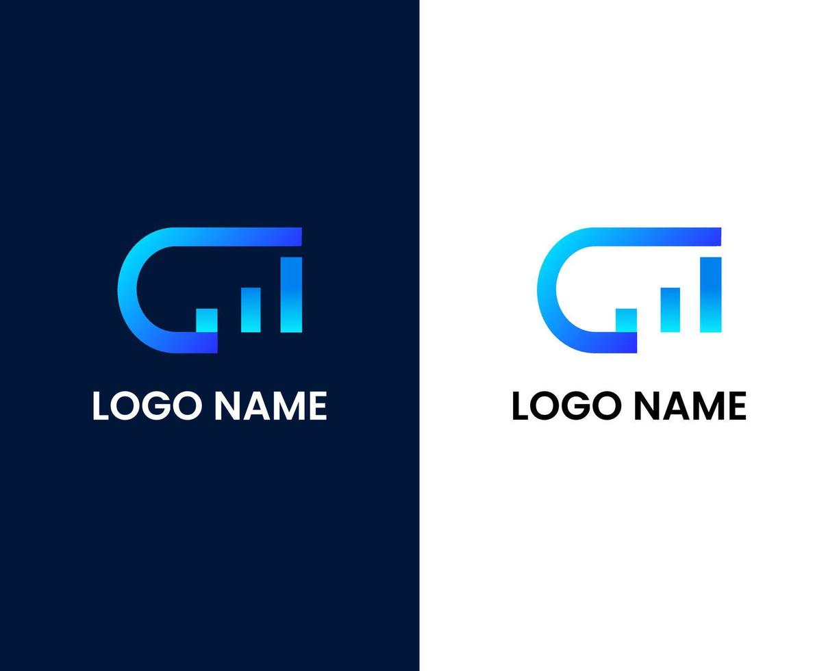 buchstabe g mit business wachsen zeichen logo designvorlage vektor