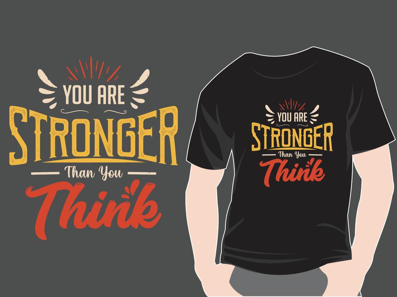 motivierender typografieillustrations-t-shirt-designvektor vektor