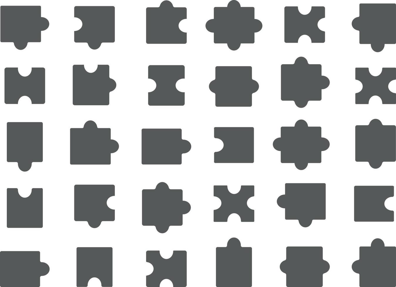 Puzzle-Puzzle-Illustrationssymbol. isolierter Puzzle-Objekt flacher illustraton Puzzle-Vektor vektor