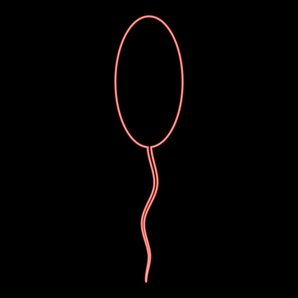 neon sperma röd färg vektor illustration platt stil bild