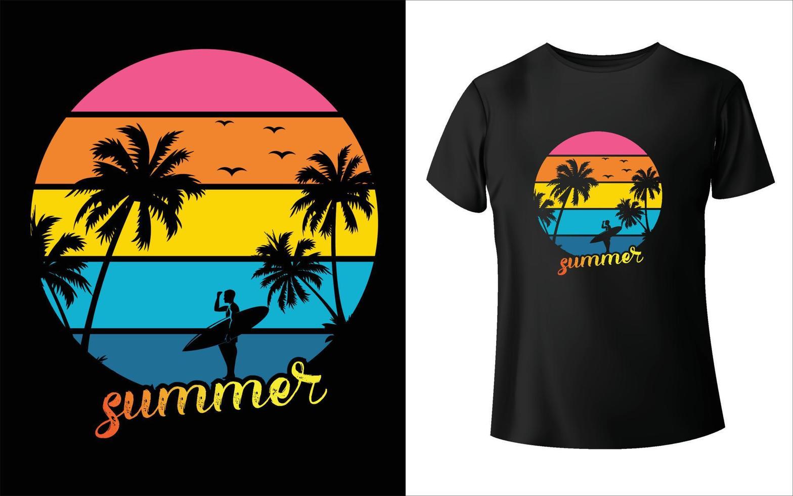 Sommer-T-Shirt-Design vektor