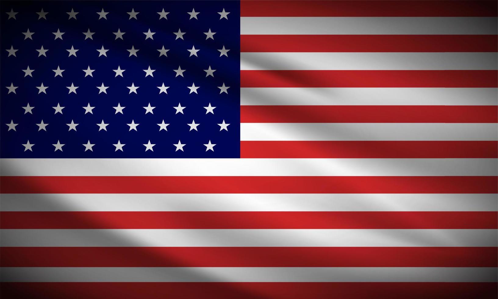 USA flaggstat symbol isolerad på bakgrunden nationella banner. gratulationskort Förenta staternas nationella självständighetsdag. illustration banner med realistiska statliga flaggan i Amerika. vektor