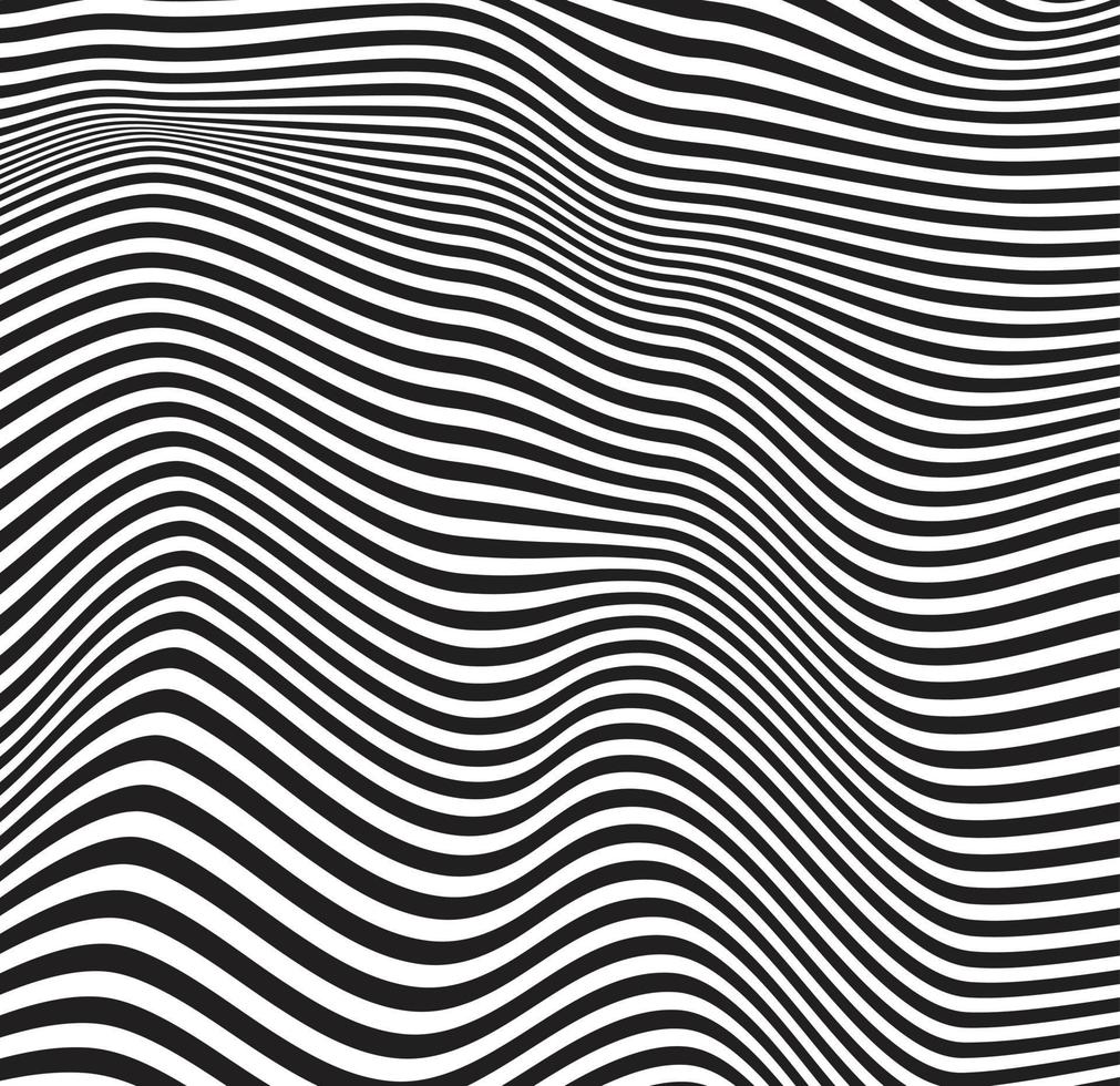 abstrakt bakgrund med vågig linje. våg rand tapet. svart och vit bakgrund av våglinje. vektor