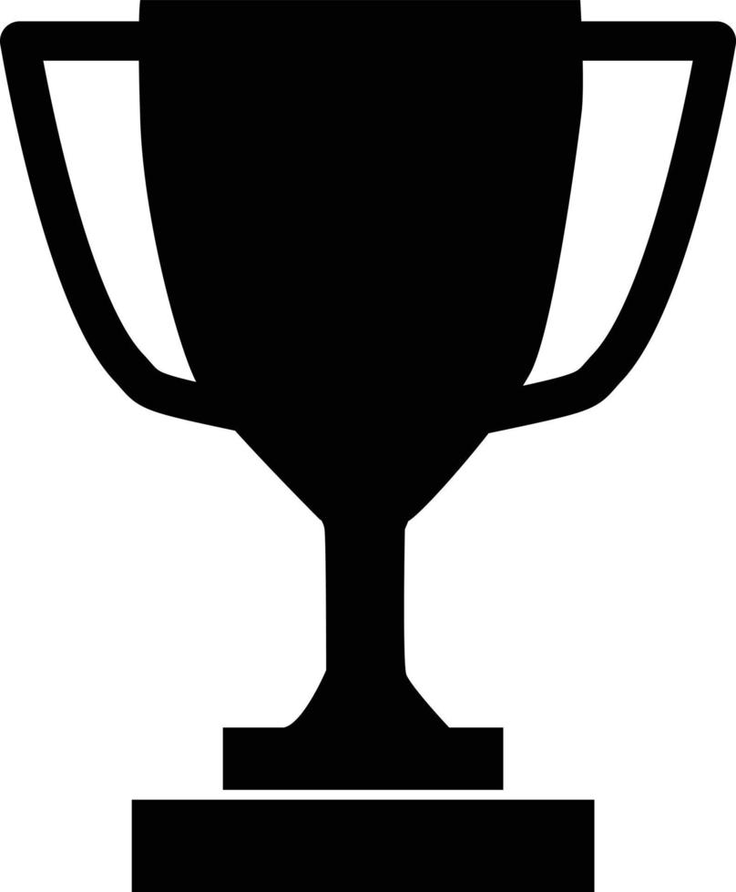 Trophäenpokal-Symbol. Champions-Trophäenzeichen. Meisterpokal singen. vektor