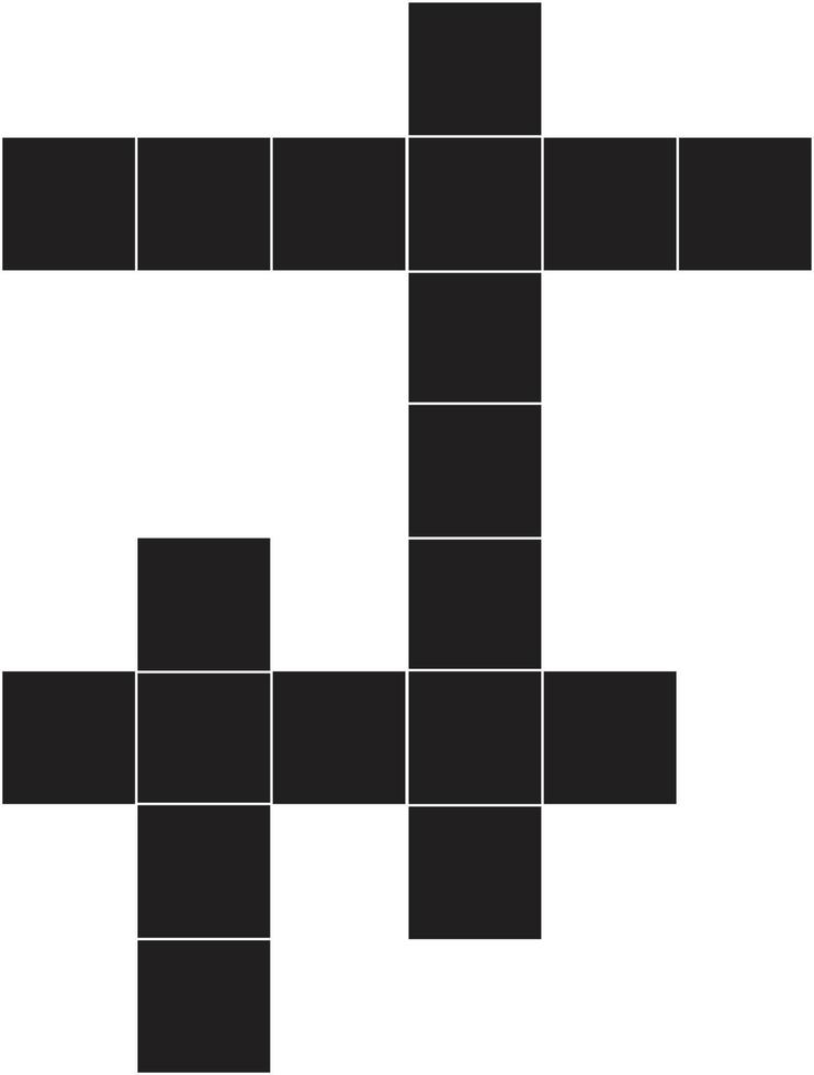 Kreuzworträtsel flaches Zeichen. Kreuzworträtsel auf weißem Hintergrund. flacher Stil. vektor