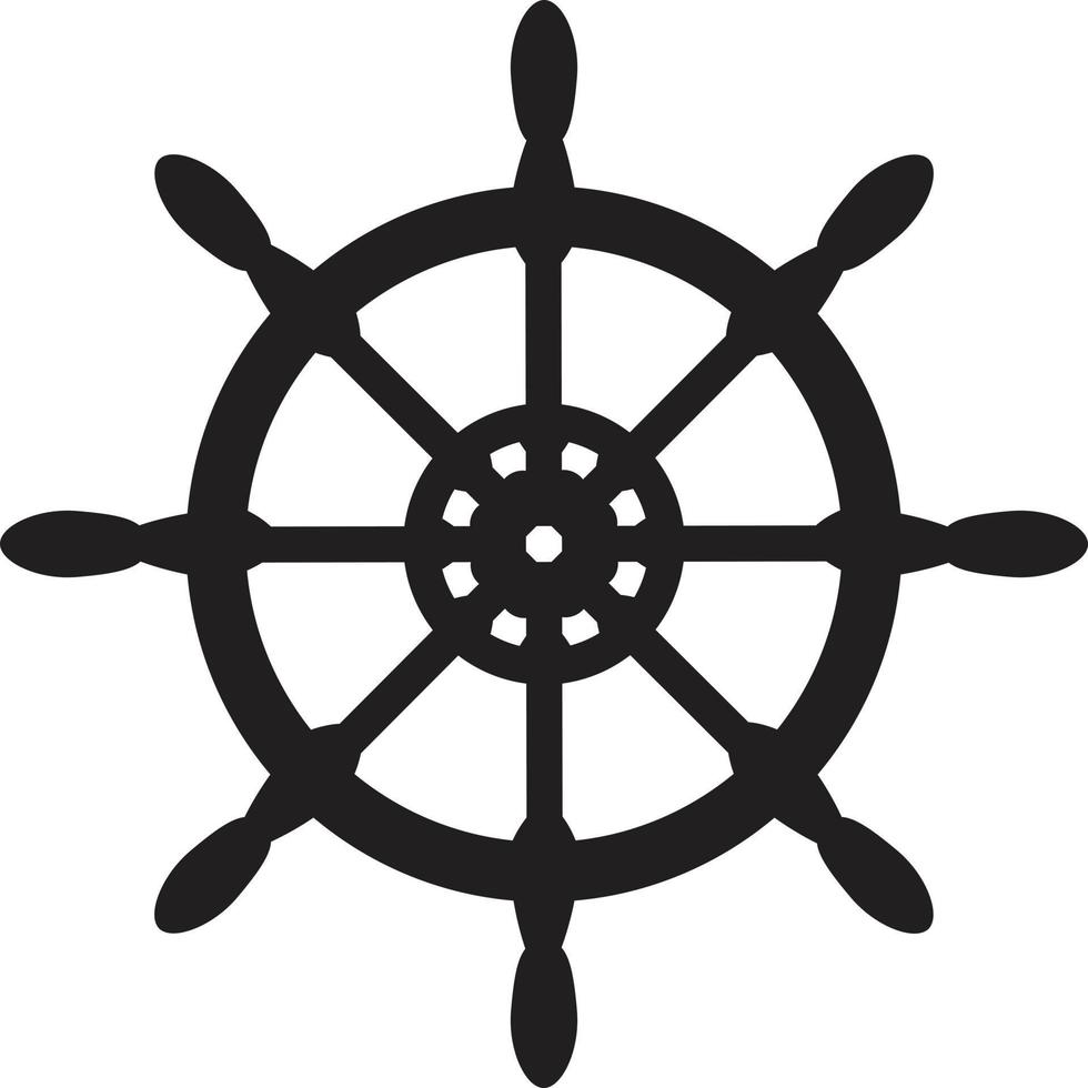 fartyg hjul ikonen på vit bakgrund. platt stil. nautisk ikon för din webbdesign, logotyp, app, ui. fartygssymbol. rattar tecken. vektor