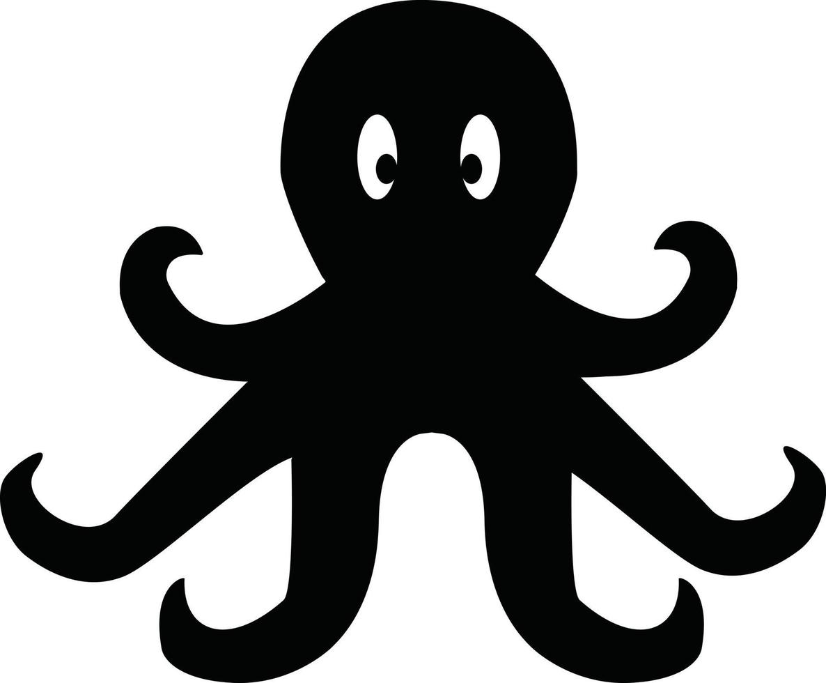 Oktopus-Symbol. Oktopus-Zeichen. Oktopus-Symbol. vektor