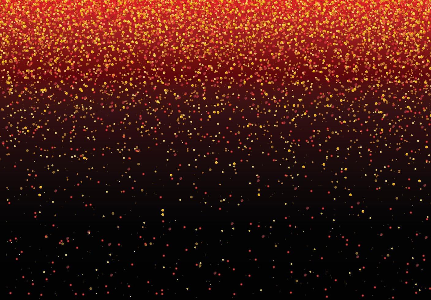 elegant guld glittrar i röd bakgrund vektor design