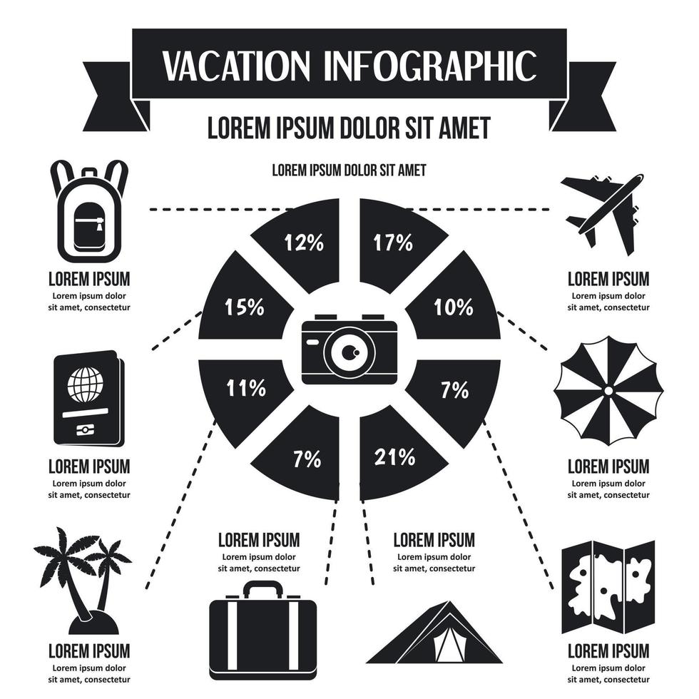 semester infographic koncept, enkel stil vektor