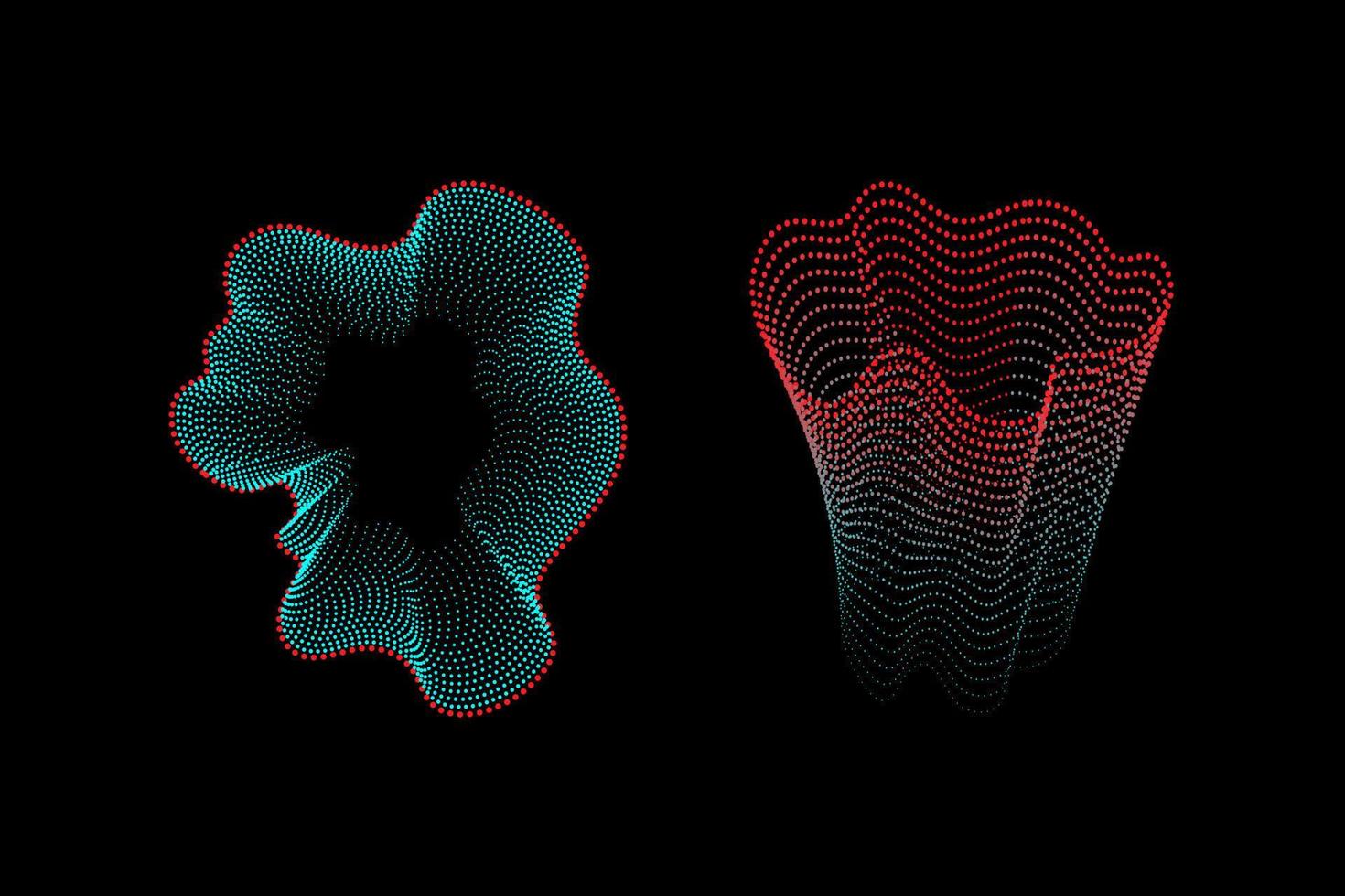 ljudvåg illustration på en mörk bakgrund. abstrakta blå digitala equalizerindikatorer. vektor