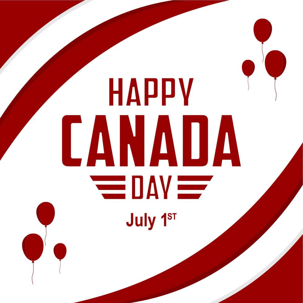 Kanada dag vektorillustration. glad canada day holiday inbjudan design. vektor