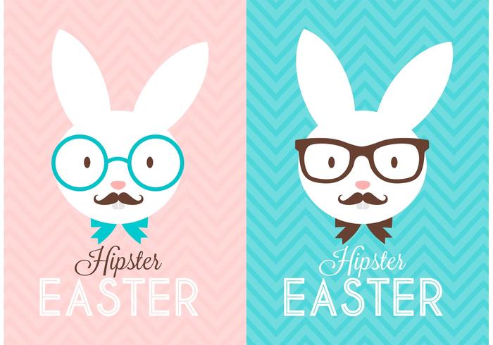 Free Hipster Ostern Kaninchen vektor