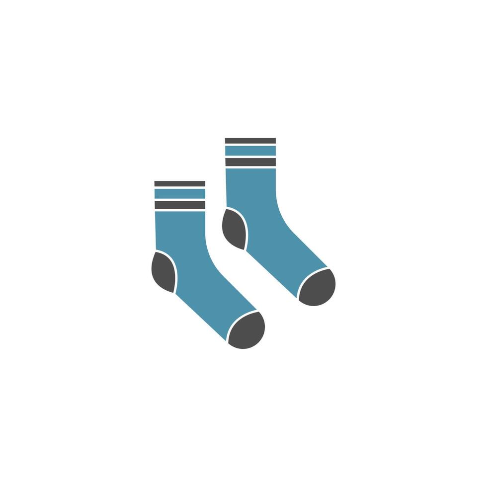 Socken-Symbol-Logo-Design-Illustration-Vorlage vektor