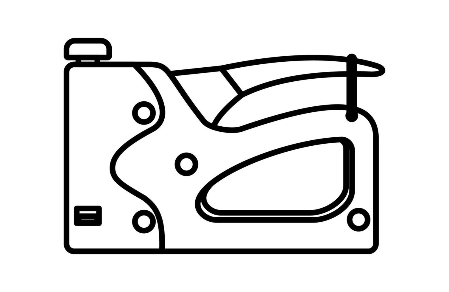 Bau-Hefter-Symbol im Linienkunststil isoliert auf weißem Hintergrund. Tacker-Tacker-Werkzeug.. Vektor-Illustration. vektor