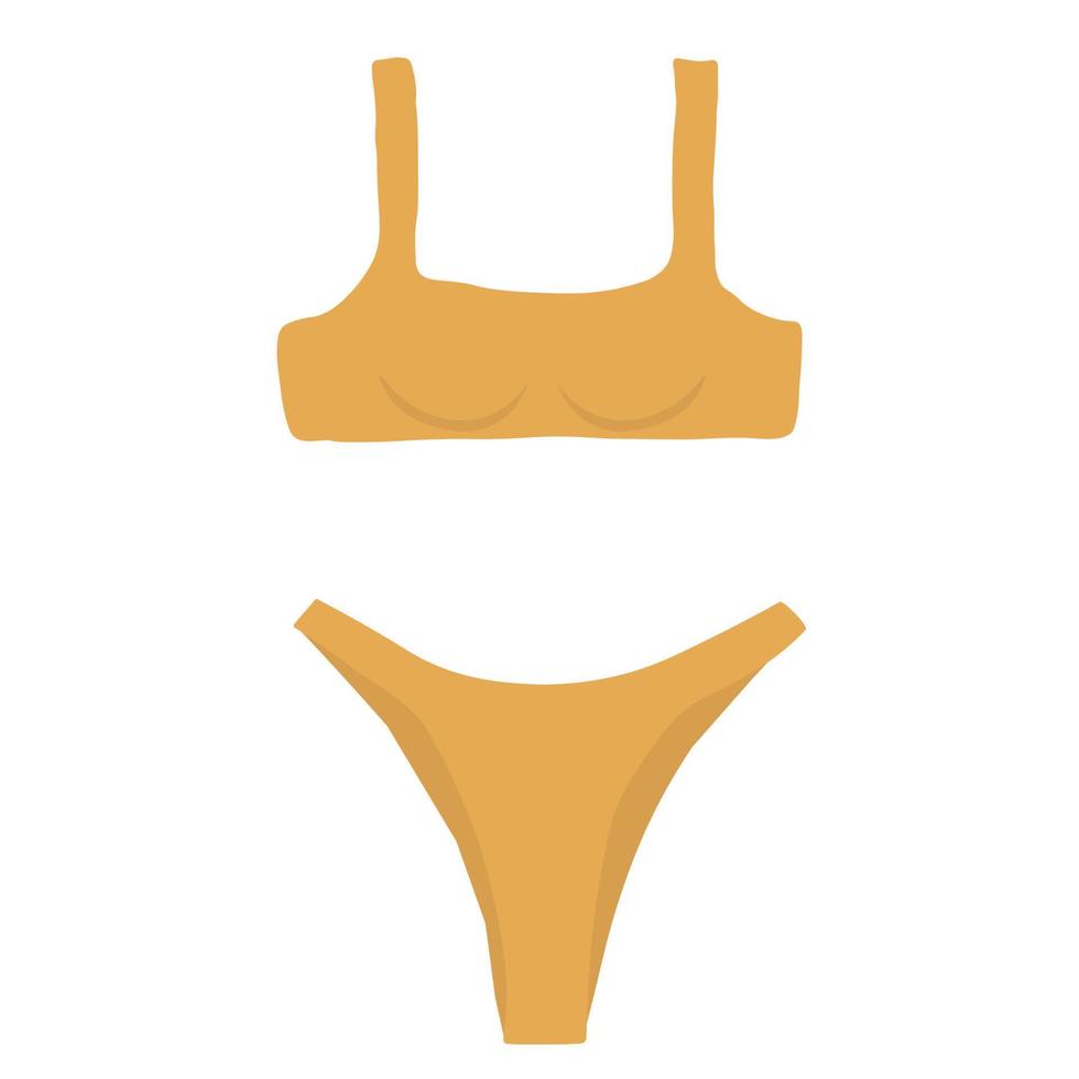 orange bikini baddräkt vektor