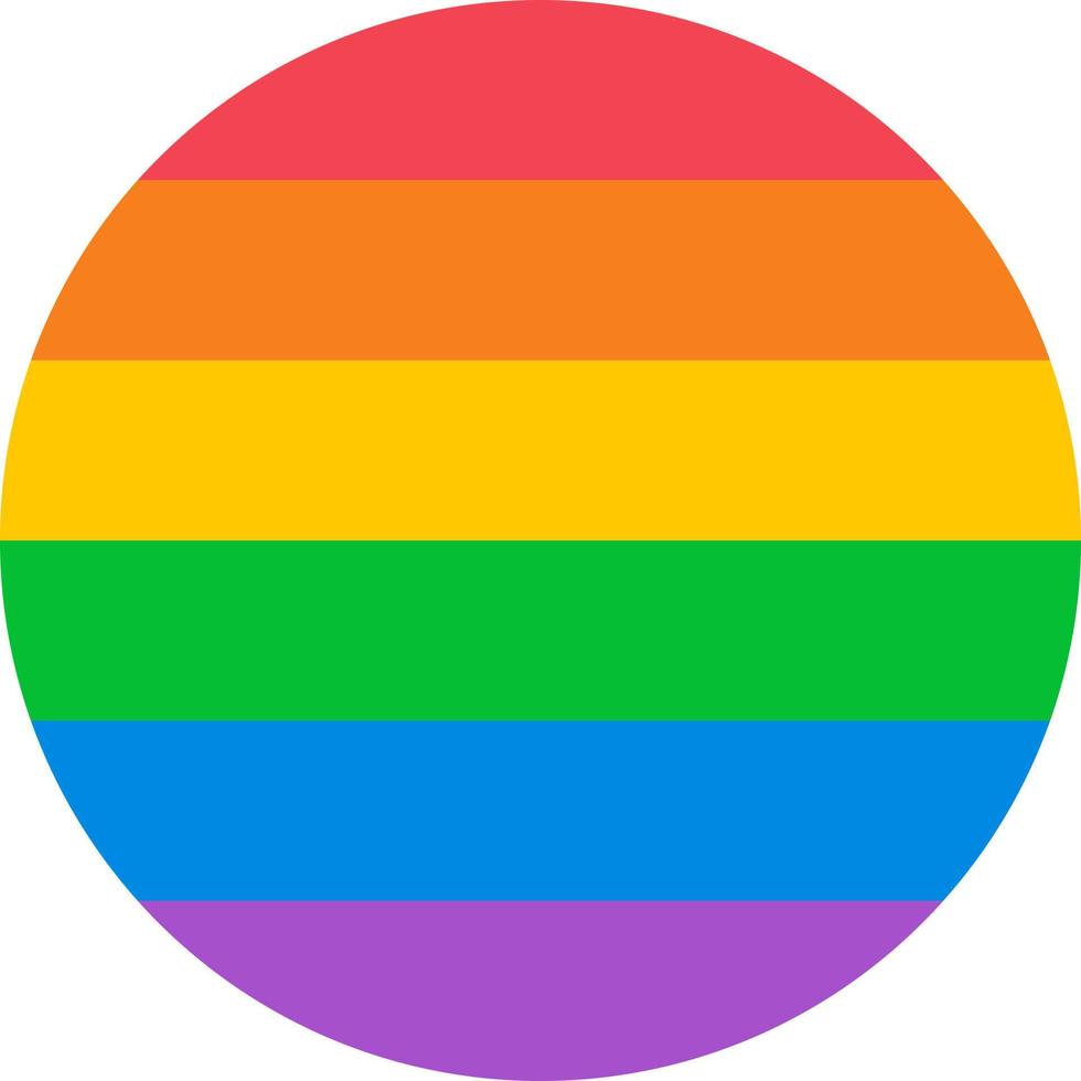 kreis in lgbt-farben, stolzfeiertag. vektor