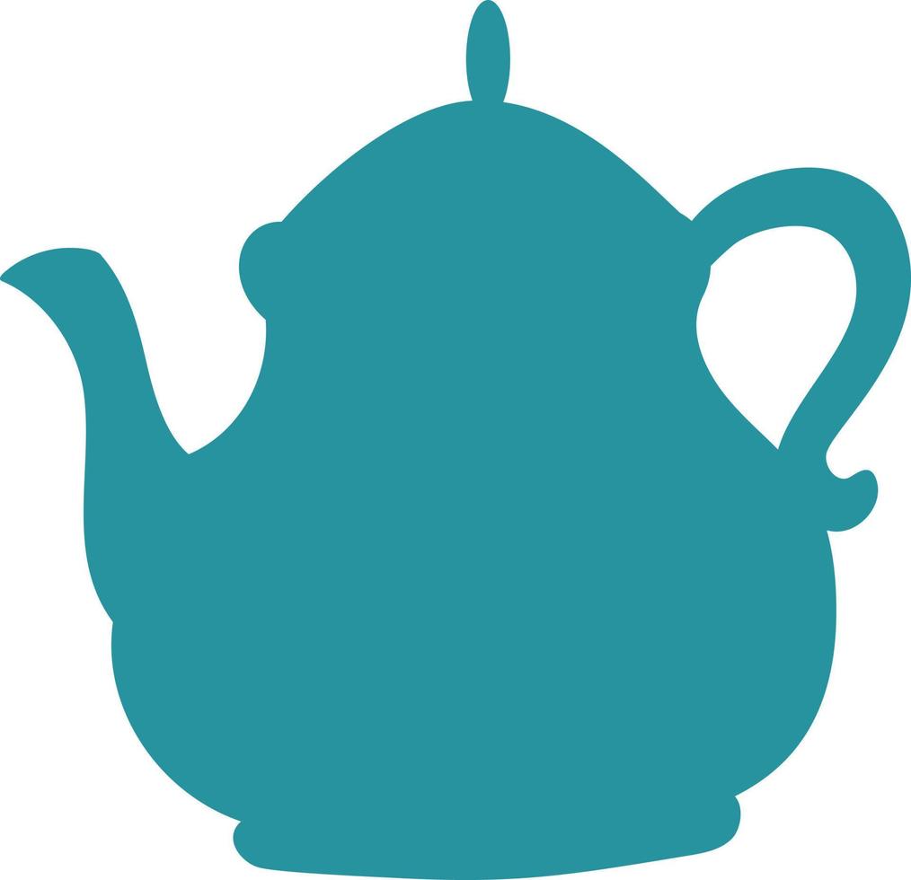 Silhouette einer Teekanne zum Aufbrühen von Tee. vektor