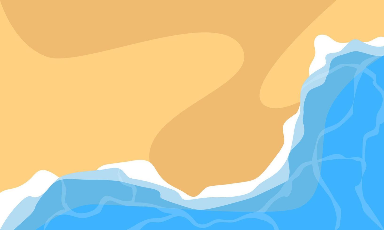 Flygfoto strandvy illustration för sommar bakgrund vektor