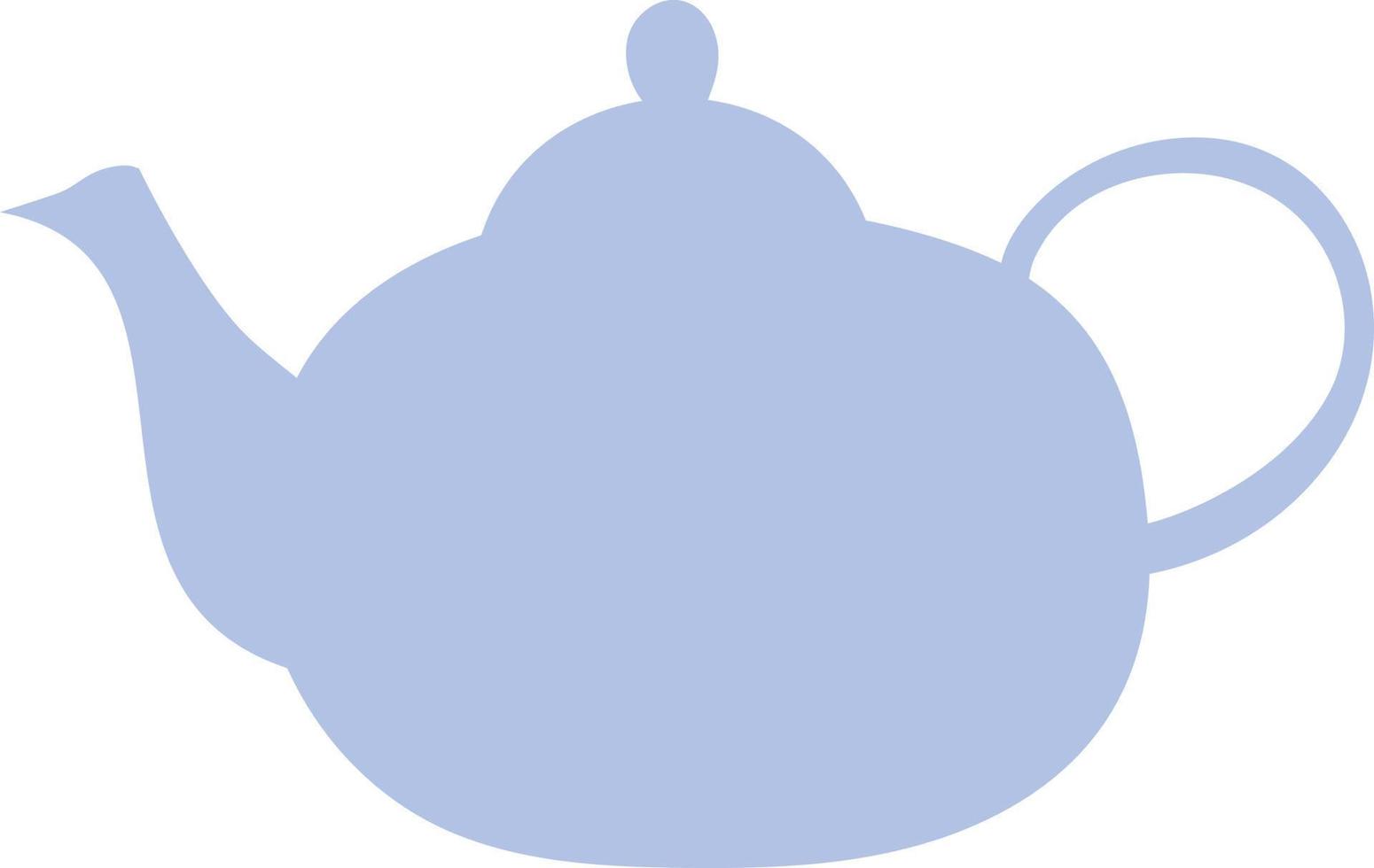 Silhouette einer Teekanne zum Aufbrühen von Tee. vektor