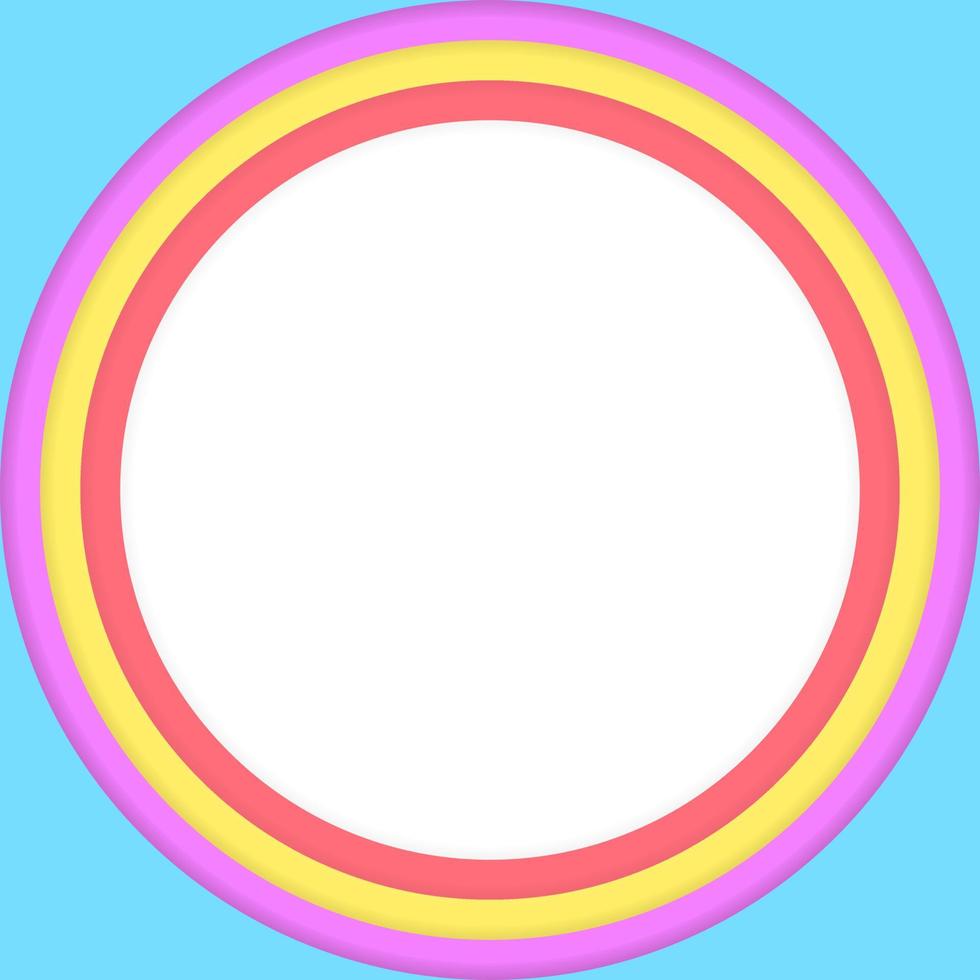 cirkelram med pastellbakgrund och överlappande lager. abstrakt, modern, färgglad, pappersklippt och kreativ stil. lämplig för bakgrund, kopieringsutrymme eller flygblad vektor