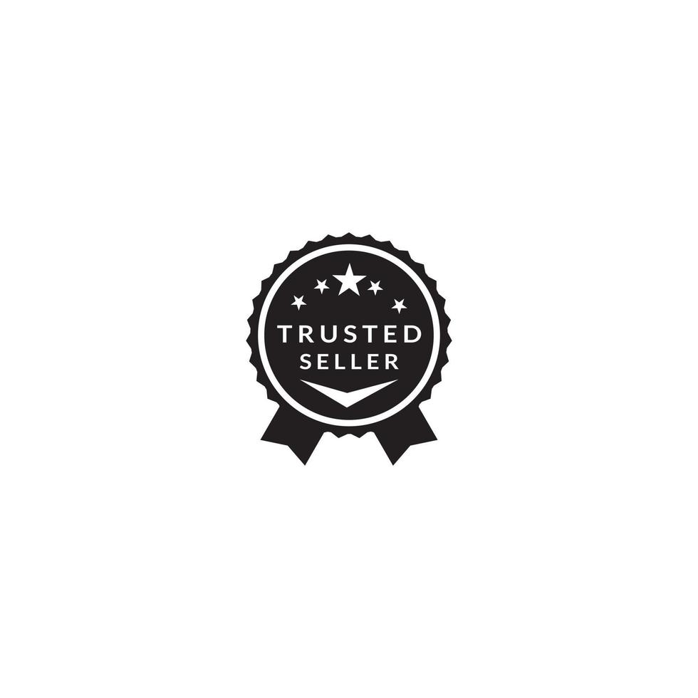 Logo-Vektordesign des vertrauenswürdigen Verkäufers vektor