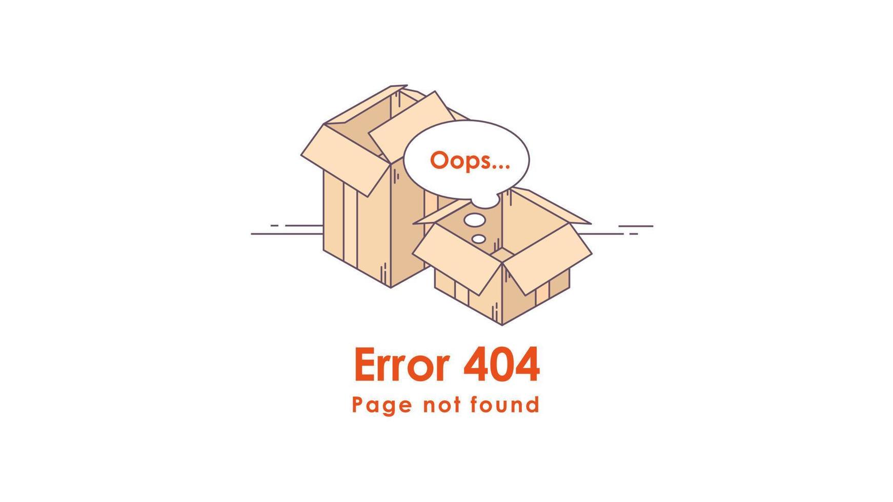 die Seite nicht gefunden. Fehler 404 vektor