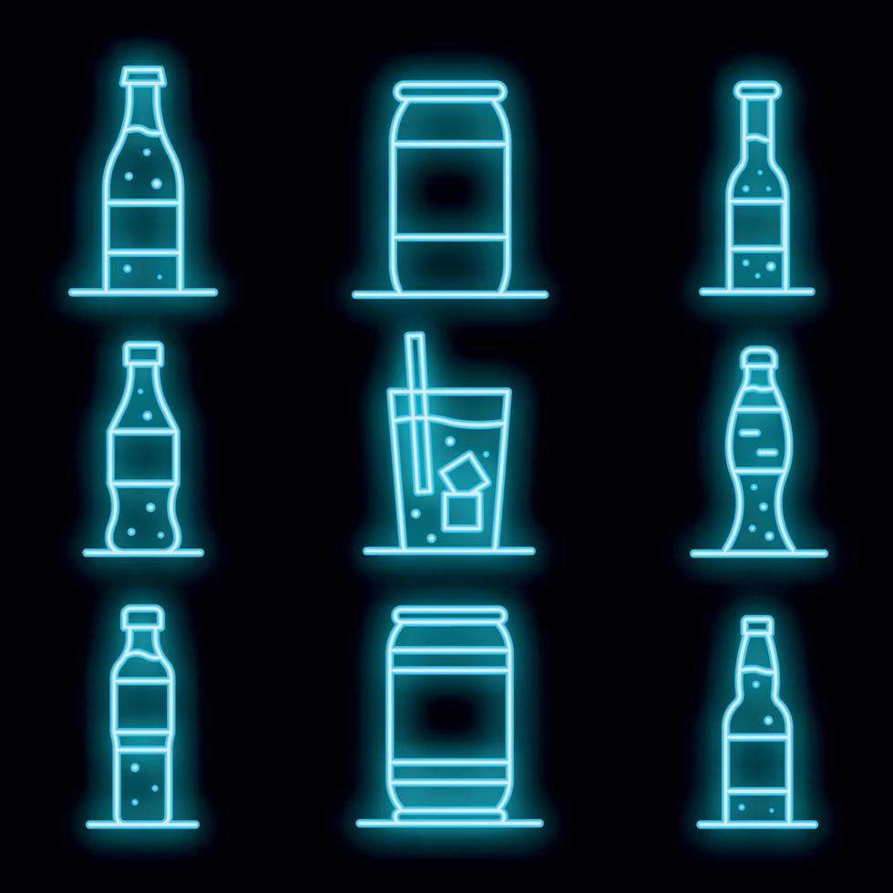 Soda-Symbole setzen Vektor-Neon vektor