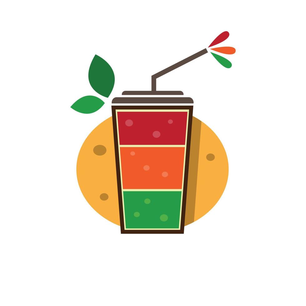 juice mix logotyp illustration vektor