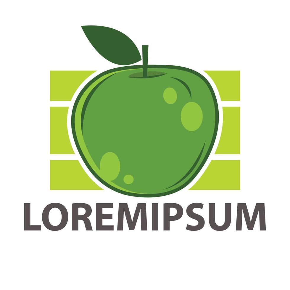 grönt äpple logotyp vektor