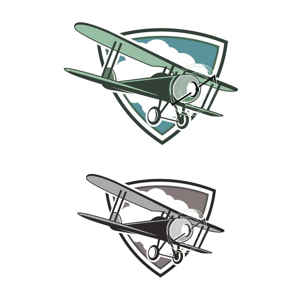 kleine Flugzeug-Logo-Illustration vektor