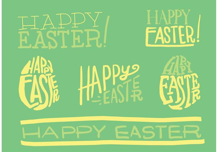 Hand gezeichnet Ostern Vektor Typografie