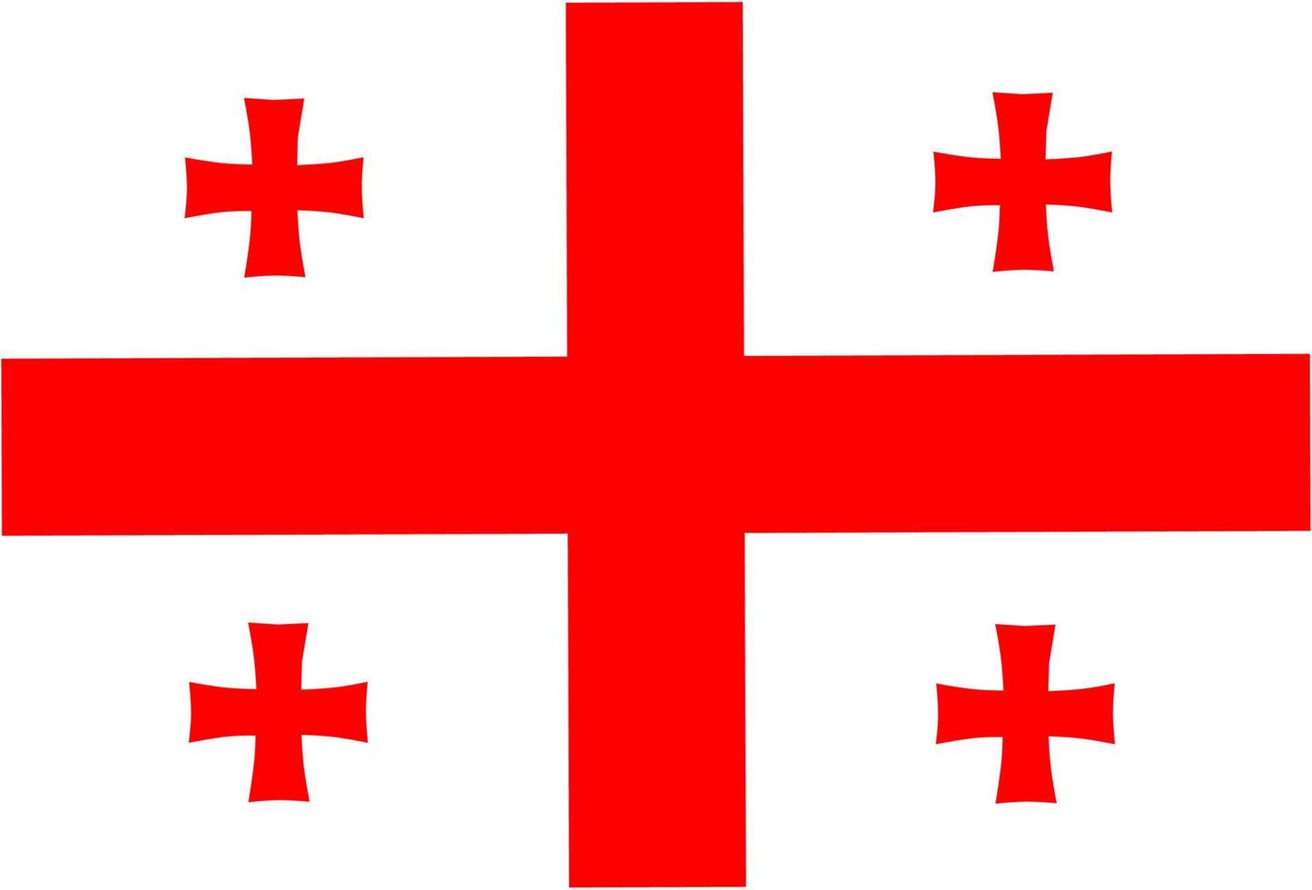 Nationalflagge von Georgien vektor