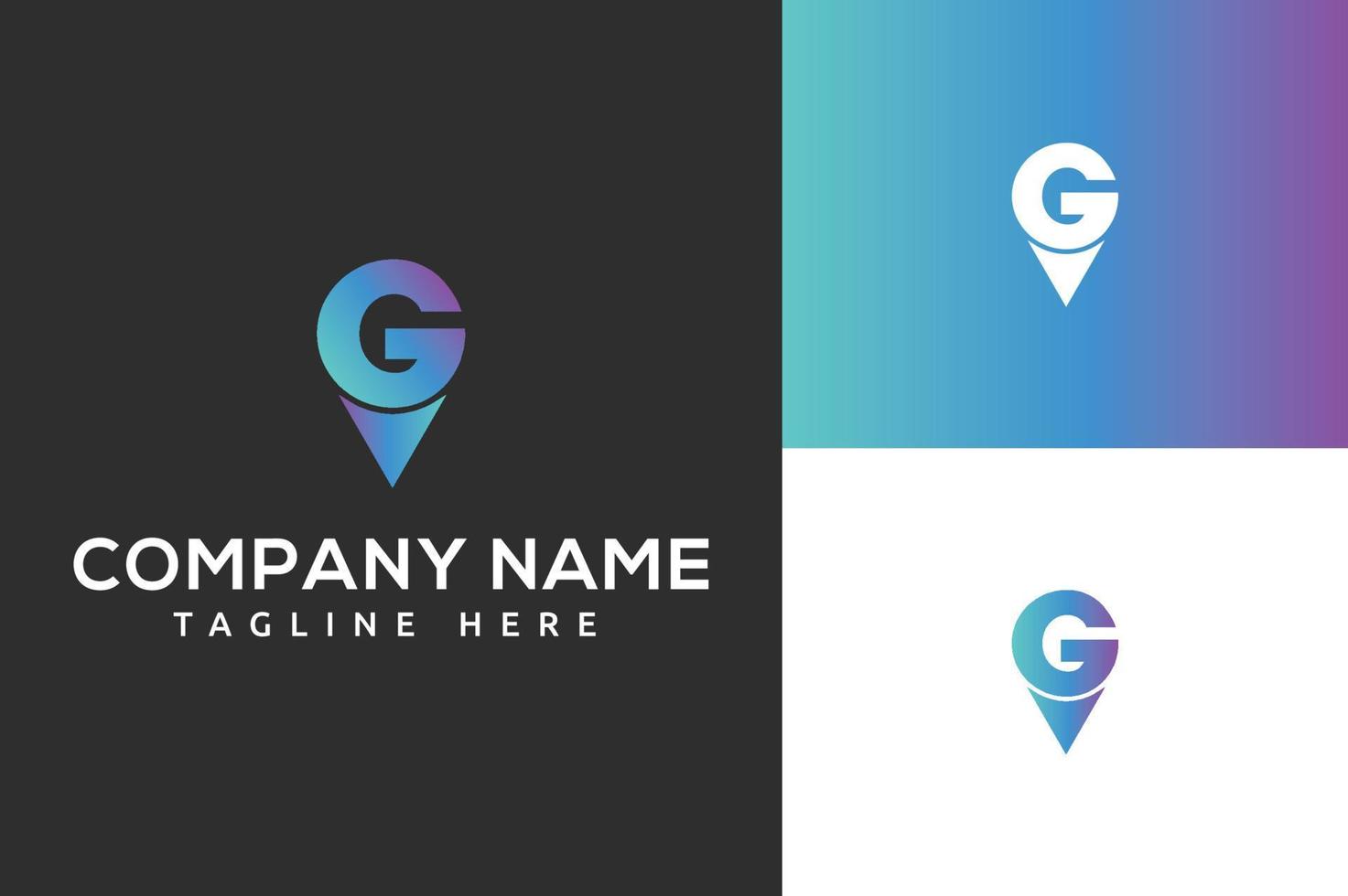 punkt, standort, gps mit buchstabe g logo design template vector illustration. Pin-Position g-Buchstaben-Logo.g-Buchstaben-Positionslogo. lage, karte, pin .g buchstabe logo