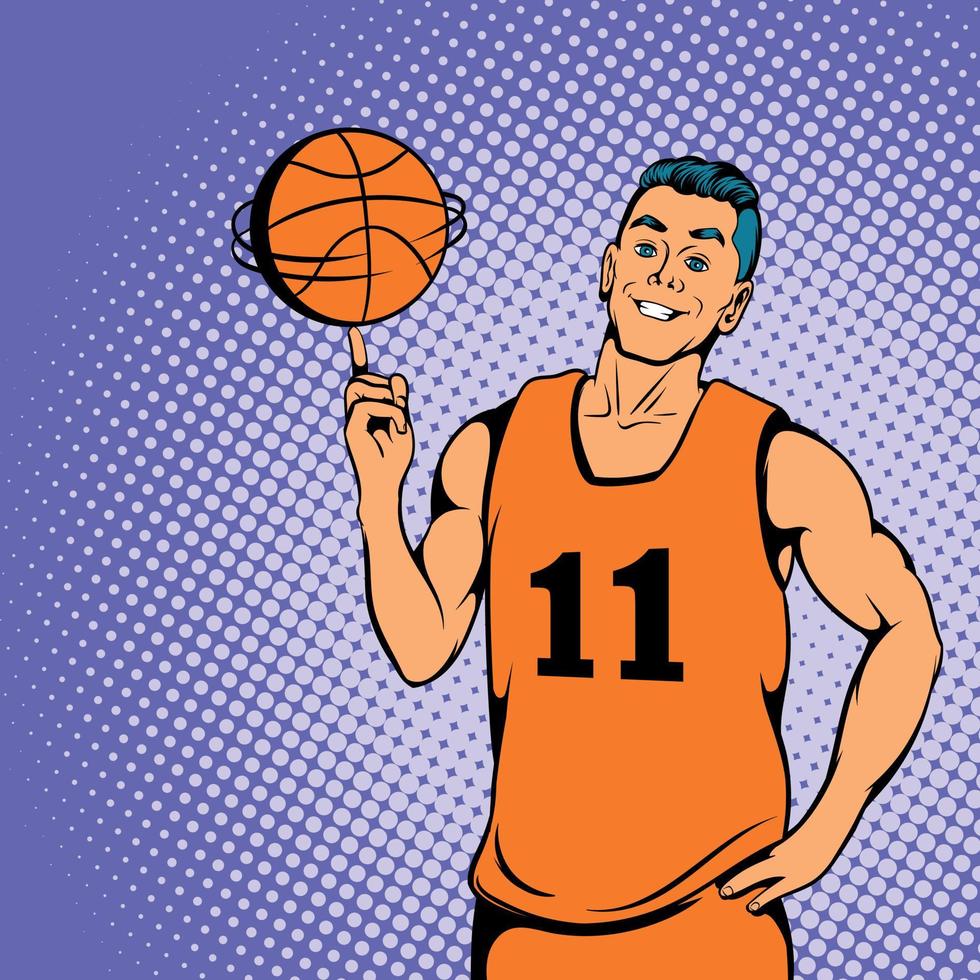 Basketballspieler-Konzept, Comic-Stil vektor