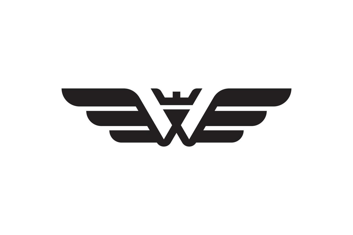 logotypdesign. wing king logotyp vektor