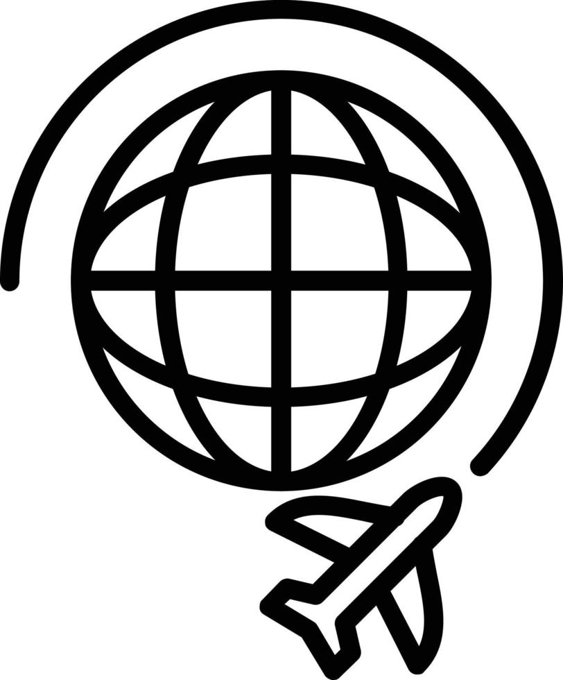Symbol für Flugvektorlinie vektor