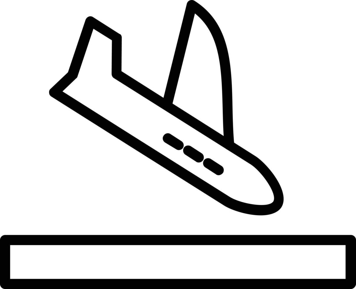 Symbol für die Ankunftsvektorlinie vektor