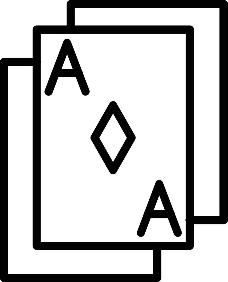 Symbol für die Vektorlinie der Spielkarte vektor
