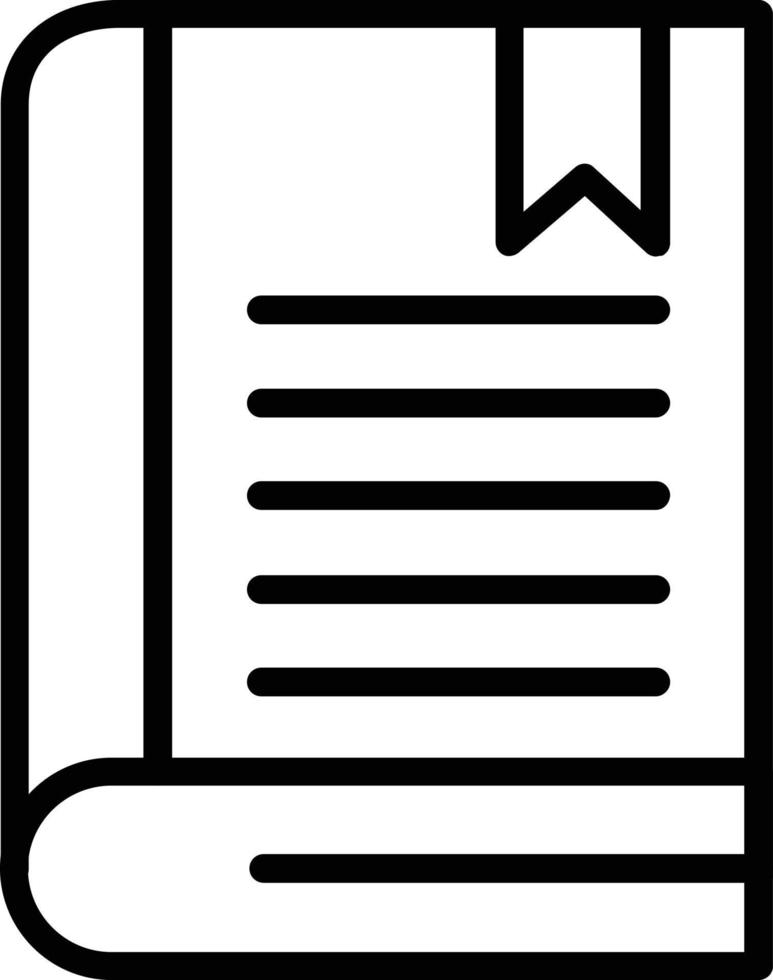 Buch Vektor Liniensymbol