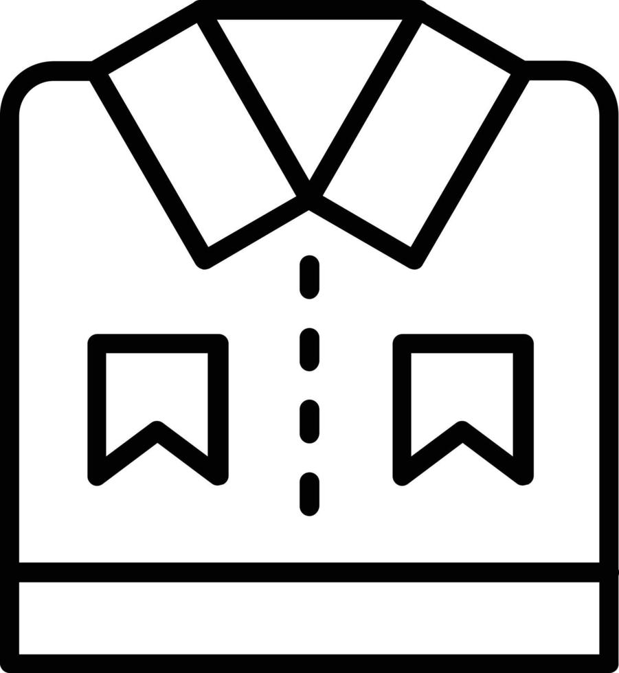 Symbol für die Vektorlinie des Hemdes vektor