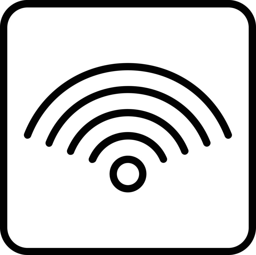 Symbol für die WLAN-Vektorlinie vektor