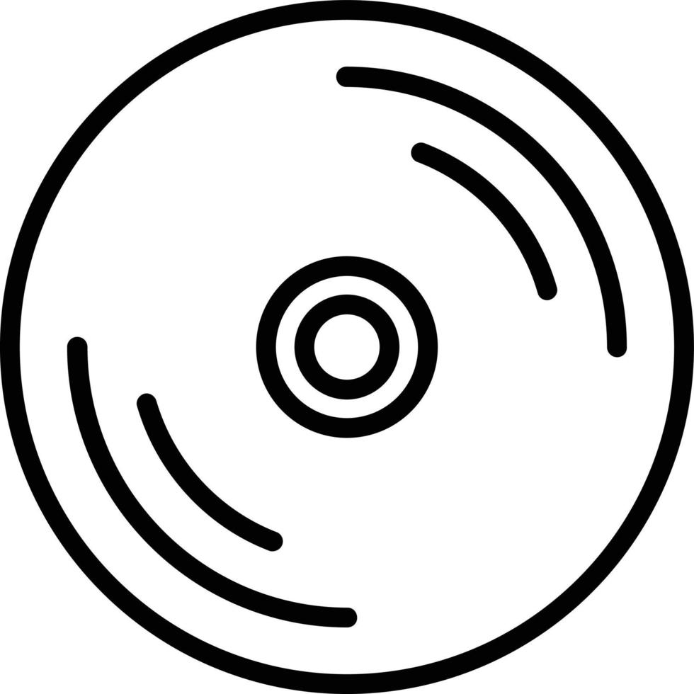 kompakt disk vektor linje ikon